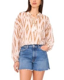 Tasseled Tie Neck Top at Bloomingdales