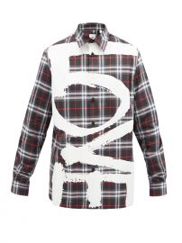 Tavington slogan-print checked cotton shirt at Matches