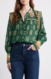 Tayla Paisley Cotton Button-Up Shirt at Nordstrom