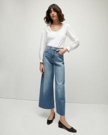 Taylor Cropped Wide-Leg Jean in Enough Said at Veronica Beard