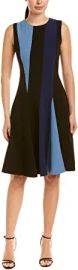 Taylor Dresses Women39s Sleeveless Colorblock A-Line Dress Black French Blue Navy 10 at  Womens Clothing store at Amazon