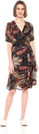 Taylor Paisley Damask Print Dress by Velvet by Graham  Spencer at Amazon