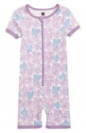 Tea Collection Fitted One-Piece Short Pajamas  Baby    Nordstrom at Nordstrom