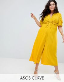 Tea Jumpsuit with Knot Front at Asos