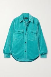 Teal Madiana corduroy shirt ISABEL MARANT NET-A-PORTER at Net a Porter