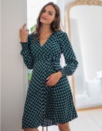 Teal Maternity amp Nursing Shirt Dress Seraphine at Seraphine