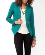 Teal blazer at Forever 21 at Forever 21