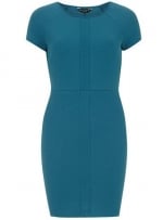 Teal waffle pencil dress at Dorothy Perkins