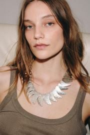 Teardrop Metal Plate Necklace at Zara