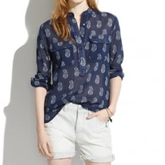 Teardrop paisley popover at Madewell