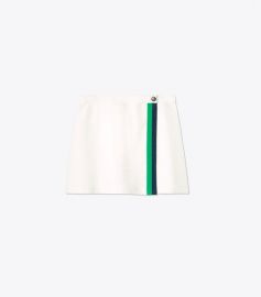 Tech Twill Double-Stripe Wrap Skirt by Tory Sport at Tory Burch