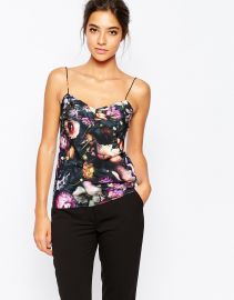 Ted Baker  Ted Baker Cynaria Printed Scallop Edge Cami Top at Asos