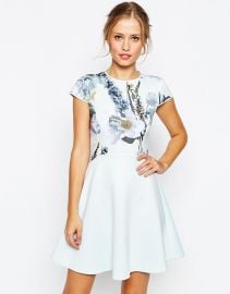 Ted Baker  Ted Baker Faythe Torchlit Floral Skater Dress at Asos