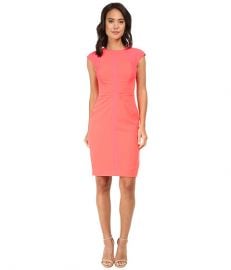 Ted Baker Acerola Mesh Panel Pencil Skirt Dress Mid Orange at Zappos