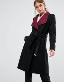 Ted Baker Afina Wrap Coat with Contrast Lapel at asos com at Asos