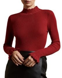 Ted Baker Albaai Scalloped Mock-Neck Sweater Women - Bloomingdale s at Bloomingdales