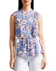 Ted Baker Audriar Ruffled Side Tie Top Bloomingdales at Bloomingdales