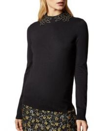 Ted Baker Azaleo Studded Floral Cutout Sweater Women - Bloomingdale s at Bloomingdales