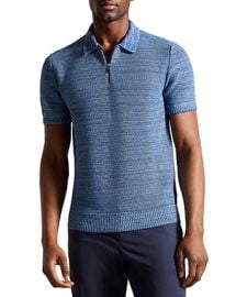 Ted Baker Blossam Textured Quarter Zip Polo Shirt Bloomingdales at Bloomingdales