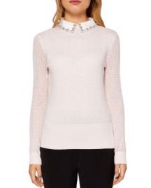 Ted Baker Braydey Embellished Collar Sweater at Bloomingdales