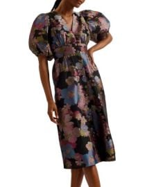 Ted Baker Button Front Jacquard Midi Dress Bloomingdales at Bloomingdales