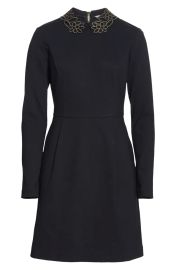 Ted Baker Calliea Appliqu Long Sleeve Skater Dress at Nordstrom