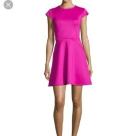 Ted Baker Cap Sleeve Purple Skater Dress Size 8 eBay at eBay