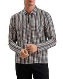 Ted Baker Capuzzo Regular Fit Zip Up Long Sleeve Polo Bloomingdales at Bloomingdales
