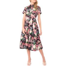 Ted Baker Charlie Floral Linen Midi Shirtdress at Nordstrom