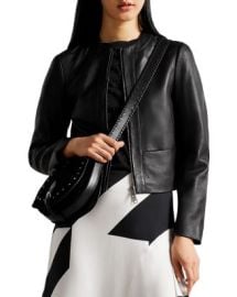 Ted Baker Clarya Fitted Paneled Faux Leather Jacket Bloomingdales at Bloomingdales