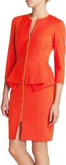 Ted Baker Dress - Jamtye Structured Zip in orange at Bloomingdales