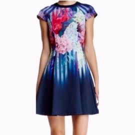 Ted Baker Dresses Nwot Ted Baker Haruka Floral Scuba Fit Flare Dress Size 2 Poshmark at Poshmark