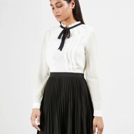 Ted Baker Dresses Ted Baker Zazu Pleated Mini Dress With Tie Detail Sz 2 Poshmark at Poshmark