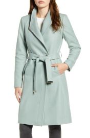 Ted Baker Ellgenc Belted Wrap Coat In Mint at Nordstrom