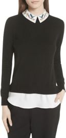 Ted Baker Embellished Collar Layered Sweater at Nordstrom