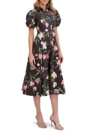 Ted Baker Floral Balloon Sleeve Cotton Shirtdress at Nordstrom