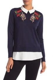 Ted Baker Floral Embroidered Sweater at Nordstrm Rack