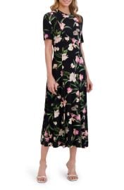 Ted Baker Floral Print Jersey Midi Dress at Nordstrom