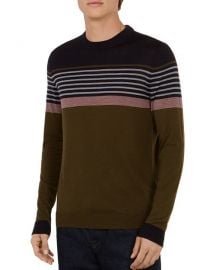 Ted Baker Giantbu Striped Crewneck Sweater at Bloomingdales