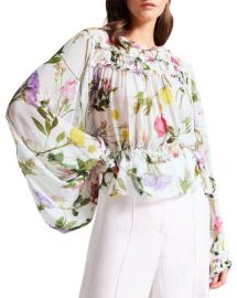 Ted Baker Hewette Floral Print Blouse Bloomingdales at Bloomingdales