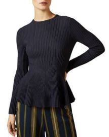 Ted Baker Jariala Ribbed Peplum Sweater Women - Bloomingdale s at Bloomingdales