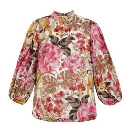 Ted Baker Jaylaah Floral Balloon Sleeve Blouse at Nordstrom