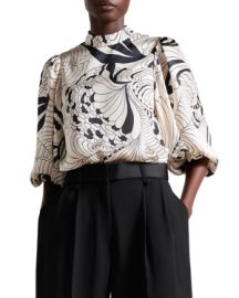 Ted Baker Jessiaa Printed Balloon Sleeve Blouse at Bloomingdales