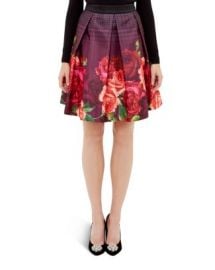 Ted Baker Klira Juxtapose Rose Border Skirt at Bloomingdales