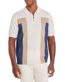 Ted Baker Larbrot Colorblocked Quarter Zip Polo Bloomingdales at Bloomingdales