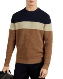 Ted Baker Lastmi Waffle Knit Color Blocked Pullover Men - Bloomingdale s at Bloomingdales