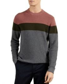 Ted Baker Lastmi Waffle Knit Color Blocked Pullover Men - Bloomingdale s at Bloomingdales