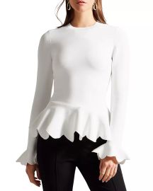 Ted Baker Lillyyy Fitted Peplum Top Bloomingdales at Bloomingdales