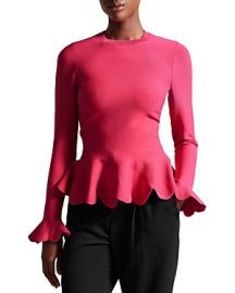 Ted Baker Lillyyy Fitted Peplum Top Bloomingdales at Bloomingdales