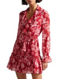 Ted Baker Linndie Ruffled Floral Mini Dress Bloomingdales at Bloomingdales